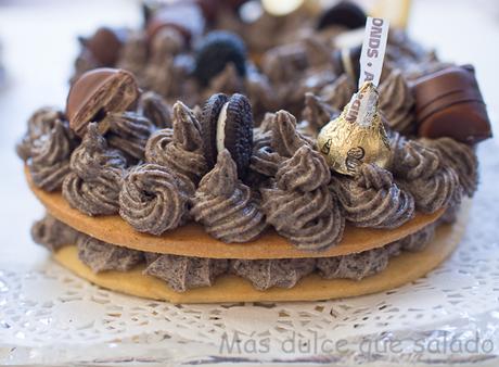 Tarta números con crema de oreo Tarta números con crema de oreo