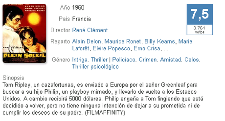 A PLENO SOL (René Clément 1960)