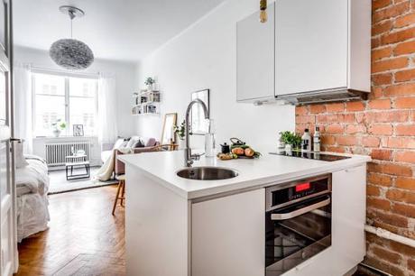 Estudio de 25 m2 fresco y femenino