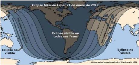 Precioso Eclipse total de Luna la noche del 20/21 de enero