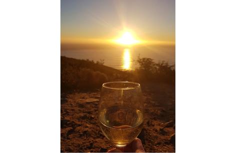 Mi reciente Gran Viaje a Sudáfrica & Botswana Sunset en Signal Hill con copa de champagne