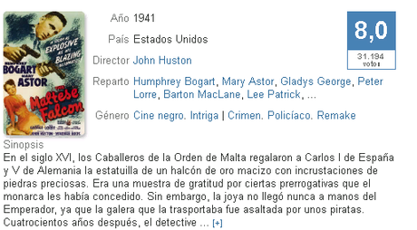 EL HALCÓN MALTÉS (John Huston 1941) V.O.S.E.-Castellano
