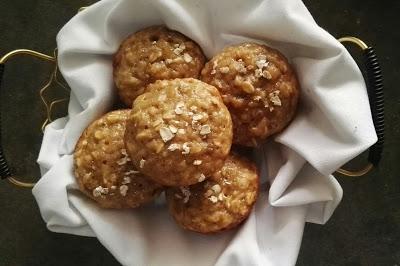 Muffins de plátano y avena