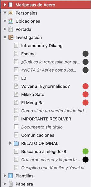 Como usar Scrivener documentación