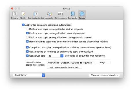 Como usar Scrivener backup