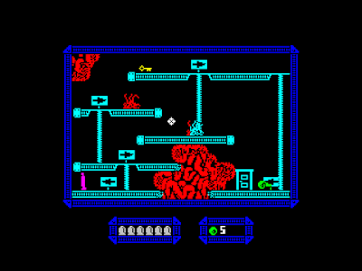 Prueba The Malignant Gore para Spectrum; puzles y habilidad se dan la mano en un título muy original