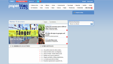Paperblog captura de pantalla