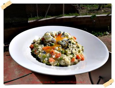 Risotto cremoso con verduras