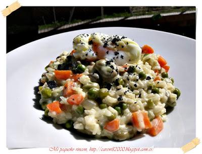 Risotto cremoso con verduras