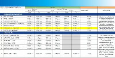 JMJ Panama 2019 Movilidad calendario