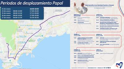 JMJ Panama 2019 Movilidad calendario