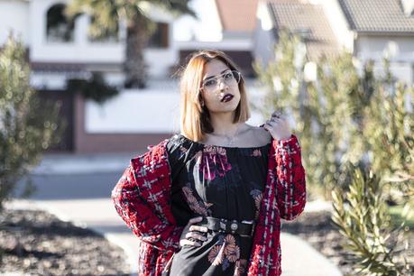 FLORAL SATIN DRESS