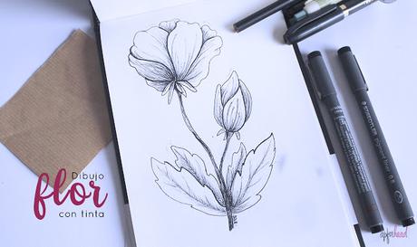 Pintando: Flor en blanco y negro Pintando: Flor en blanco y negro
