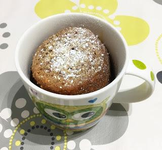 Mug cake de zanahoria y café