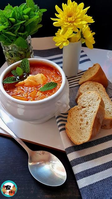 Sopa de bacalao con fideos