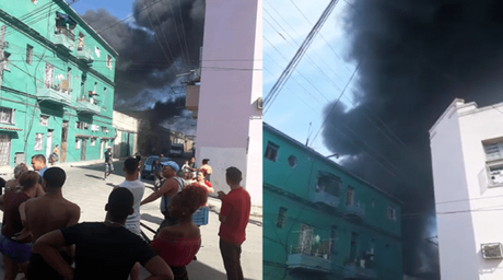 Reportan voraz incendio en Centro Habana (+VIDEO)
