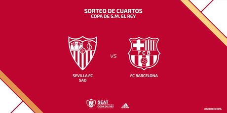 El Sevilla FC se enfrentará al FC Barcelona en los cuartos de la Copa del Rey