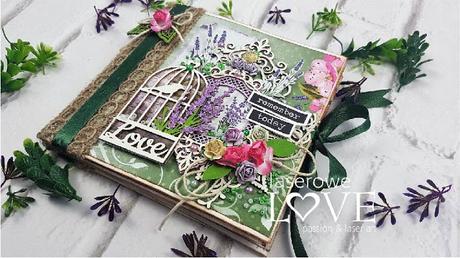 Tutorial Mini Álbum Lavander Date con Laserowe Love
