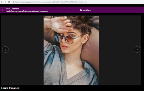 Fotografía de merca hablando sobre las influencieres de Instagram.