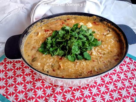 Arroz de tamboril en cocotte