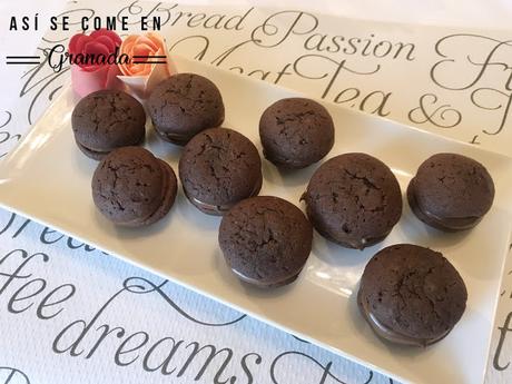 Whoopies de chocolate sin gluten