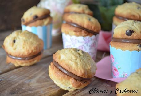 Whoopies de vainilla y pepitas de chocolate