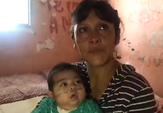 No pudo pagar la luz y se la cortaron: su hija necesita oxigeno para vivir