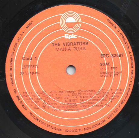 The Vibrators -Pure mania Lp 1977