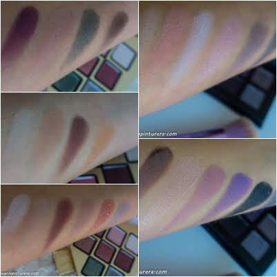 swatches comparativa too faced vs. ps