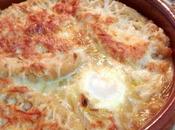 Sopa cebolla huevo