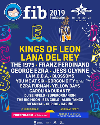 Nuevas confirmaciones del FIB 2019 -  Kings of Leon, Franz Ferdinand, George Ezra o Jess Glynne entre los confirmados