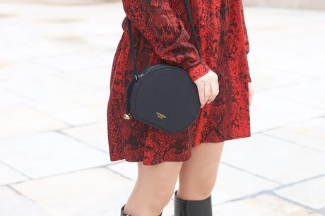 Vestido rojo animal print para hoy