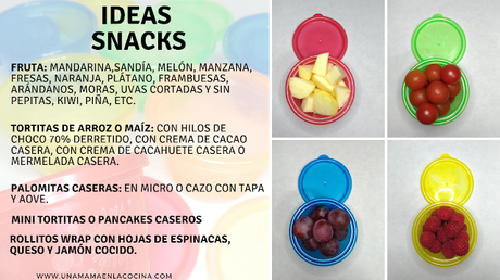 Set recipientes Nuby e ideas snack peques