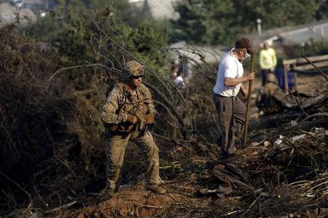 Decretaron toque de queda para la provincia de Concepción por incendios forestales