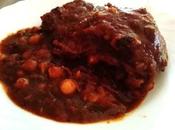 Carrilleras vino tinto garbanzos