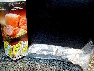 Cotechino con lentejas y puré de patata