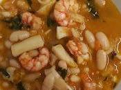 Alubias marineras sepia gambas