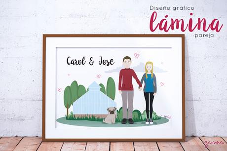 Diseño gráfico: Lámina de pareja Diseño gráfico: Lámina de pareja