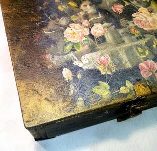 CAJA DE MADERA IMITACIÓN HIERRO CAJA DE MADERA IMITACIÓN HIERRO