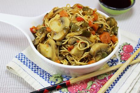 Fideos chinos vegetarianos olla GM