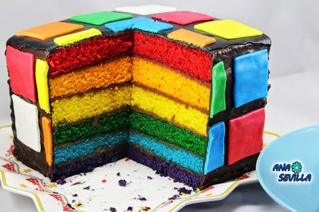 Tarta arco iris Thermomix