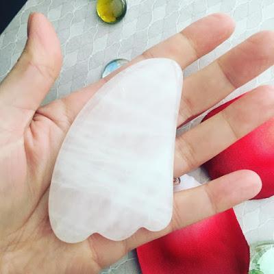 rodillo de jade, cuarzo rosa, piedra gua sha, gua sha, 