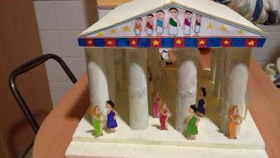 templo griego, trabajo escolar, 