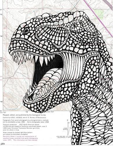 Los mapas dinosaurianos de Chris Haggqvist Los mapas dinosaurianos de Chris Haggqvist