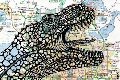 Los mapas dinosaurianos de Chris Haggqvist Los mapas dinosaurianos de Chris Haggqvist