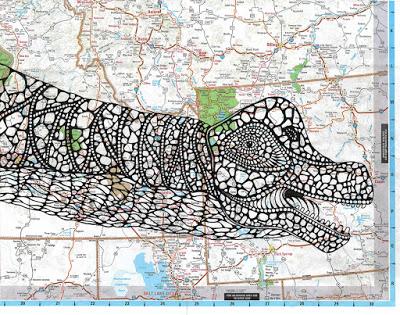 Los mapas dinosaurianos de Chris Haggqvist Los mapas dinosaurianos de Chris Haggqvist