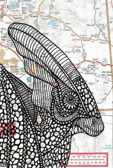 Los mapas dinosaurianos de Chris Haggqvist Los mapas dinosaurianos de Chris Haggqvist