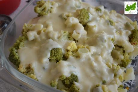 En Buena Onda: Bechamel de Cobertura en Microondas. Romanescu con Bechamel