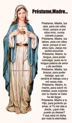 'Préstame, Madre...' Hermosa oración a la Virgen María.