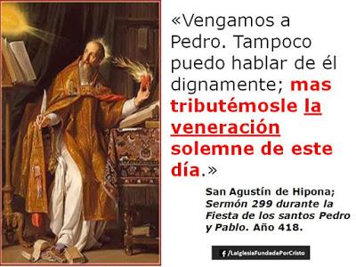 (Cita) San Agustín creía en la veneración de los santos y celebraba sus fiestas litúrgicas